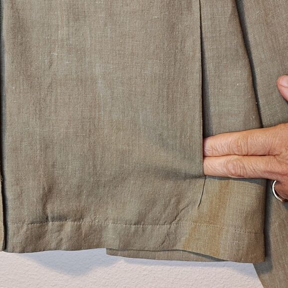 Eileen Fisher Jacket Womens Medium Linen Blend Button Front Casual Layering - Picture 5 of 13